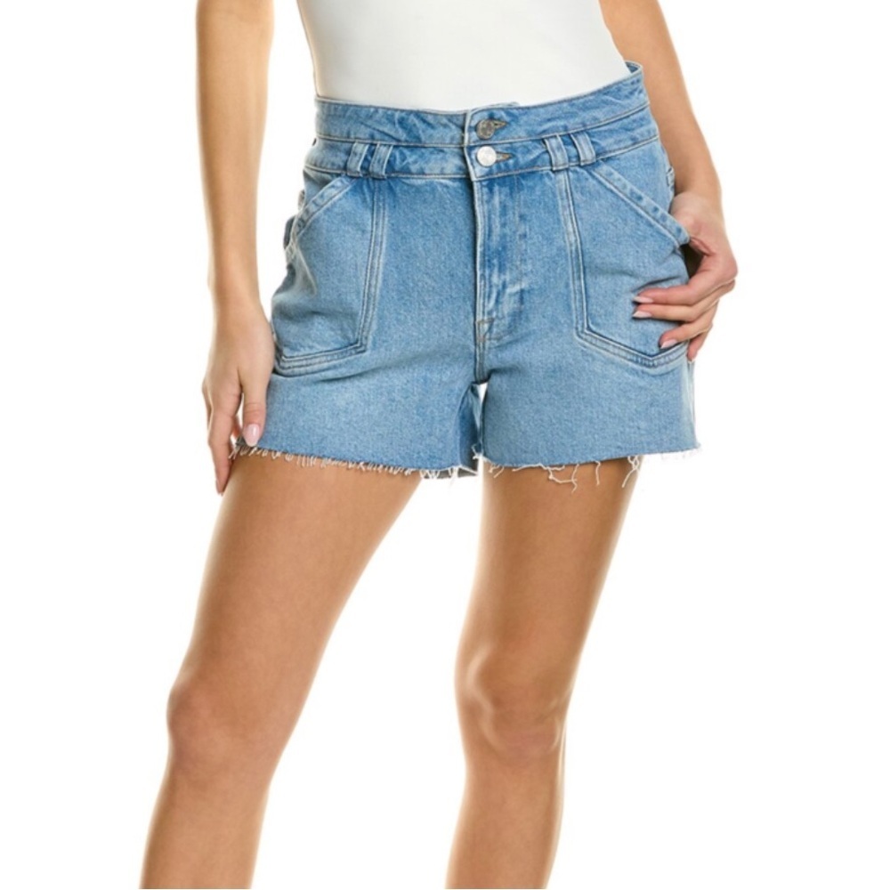 Frame Denim Light Blue High-Waist Cutoff Jean Shorts